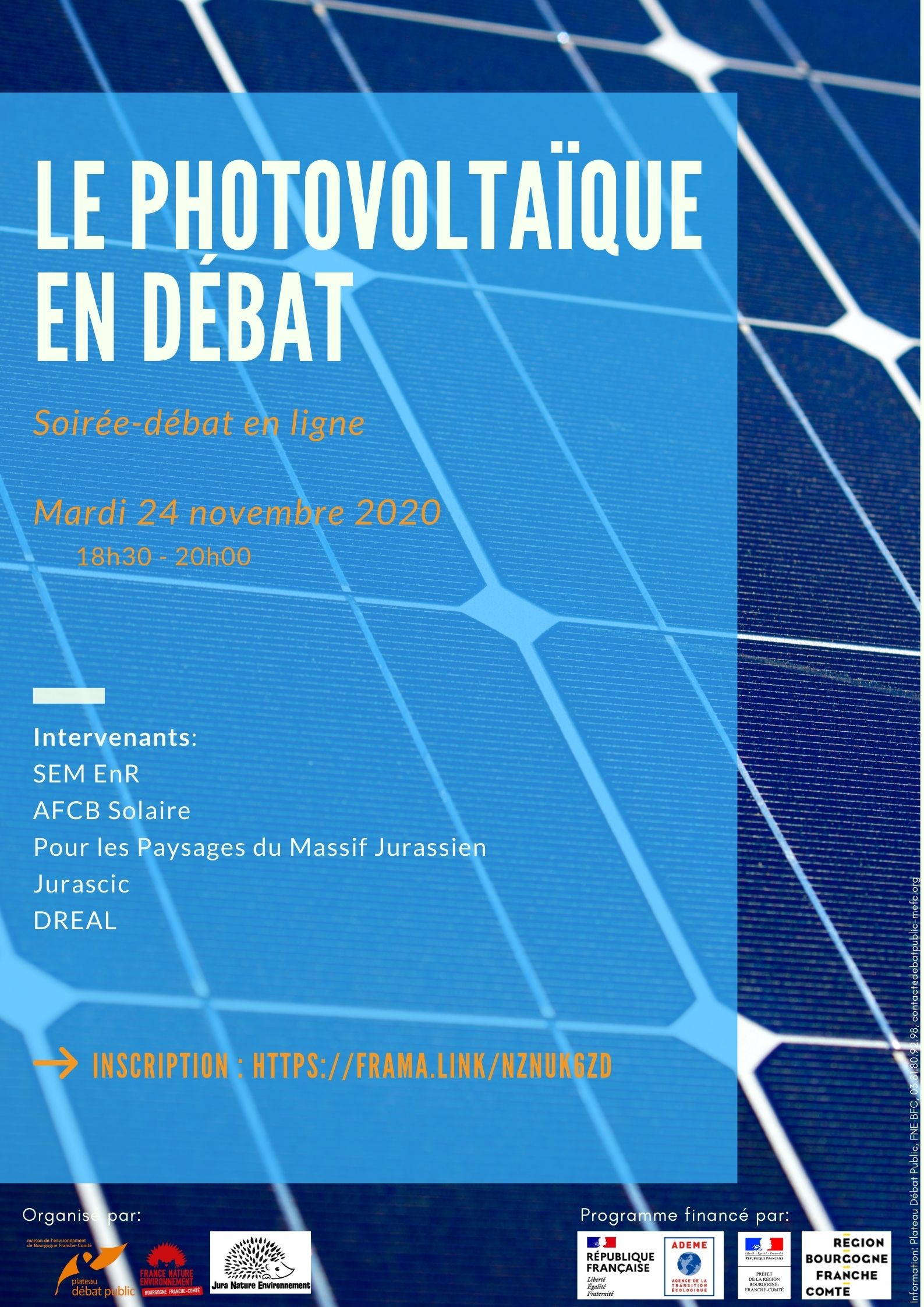 Le photovoltaïque en débat – débat en ligne le mardi 24 novembre