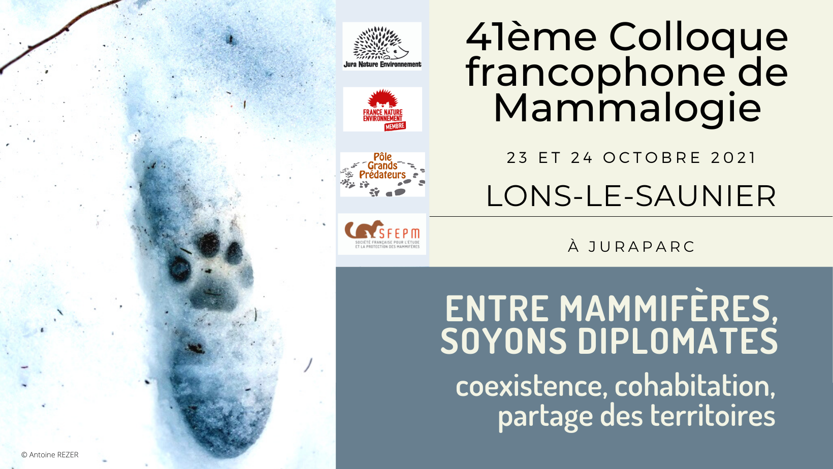 « Entre mammifères, soyons diplomates », JNE organise le 41ème colloque de la SFEPM – CLOTURE DES INSCRIPTIONS CE DIMANCHE 17 OCTOBRE !!