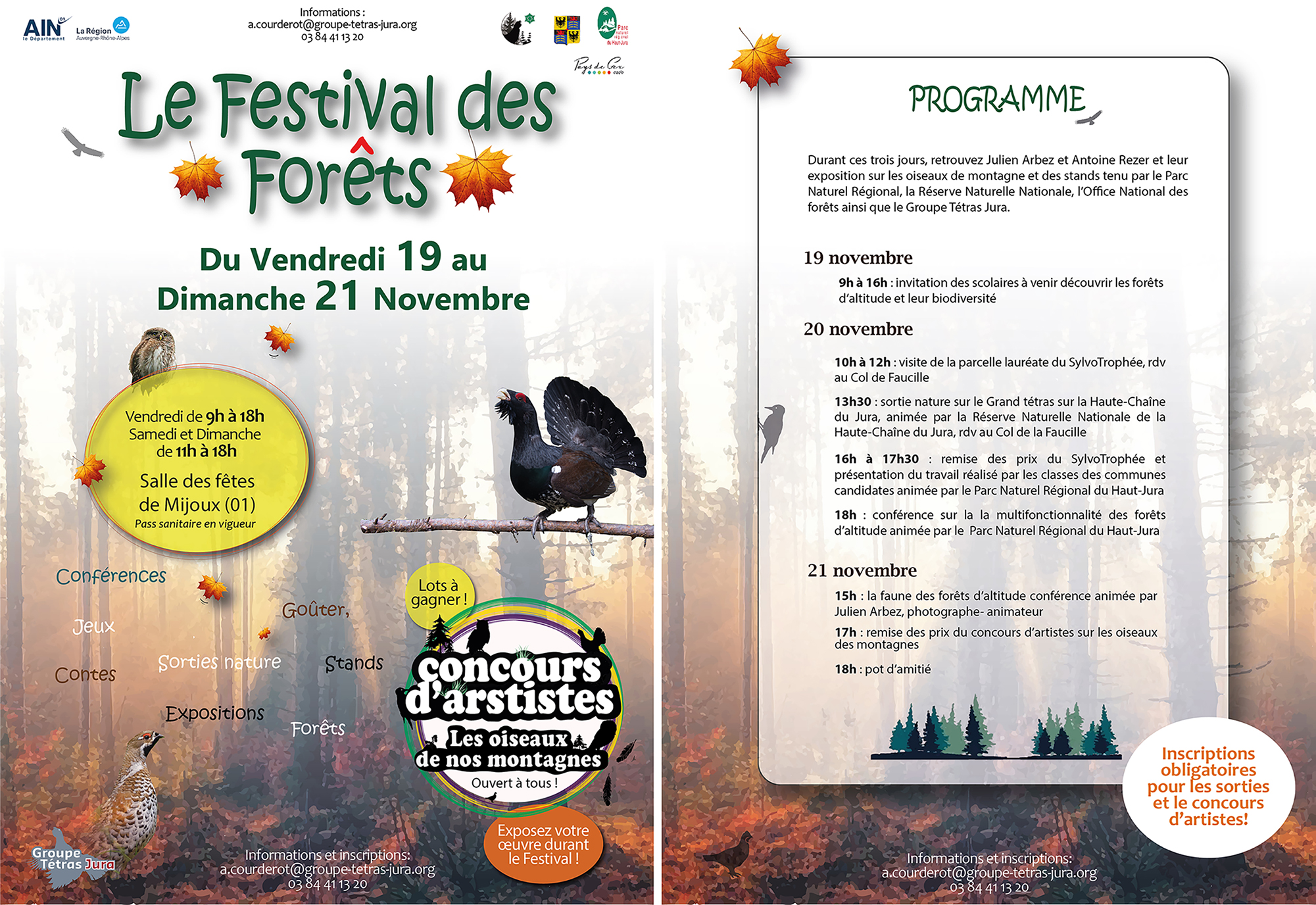 [RESEAU] Festival des forêts à Mijoux du 19 au 21 novembre
